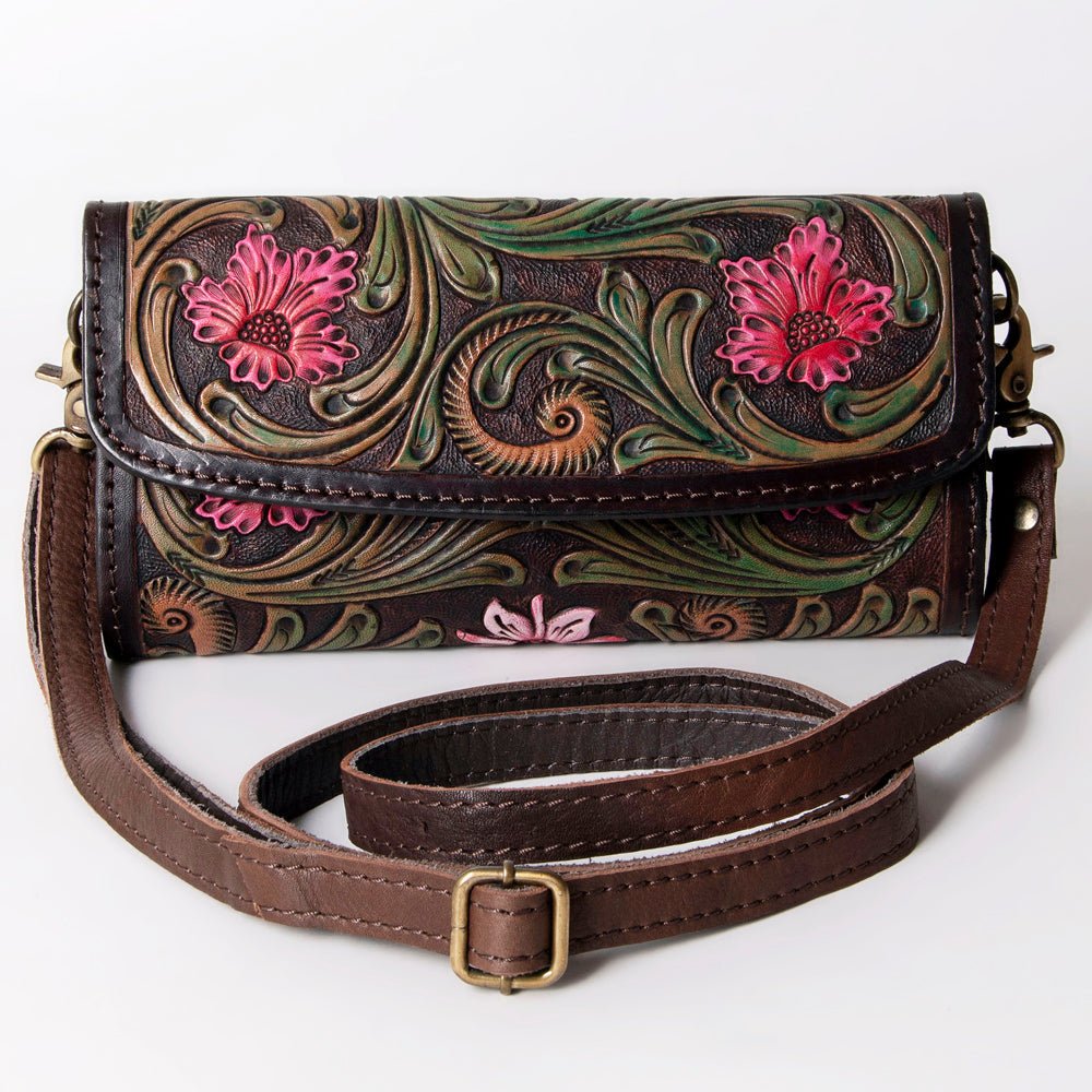 American Darling Wallet Hand Tooled Genuine Leather women bag western handbag purse