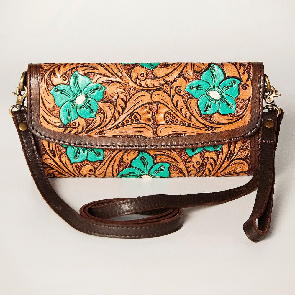 American Darling Wallet Hand Tooled Genuine Leather women bag western handbag purse