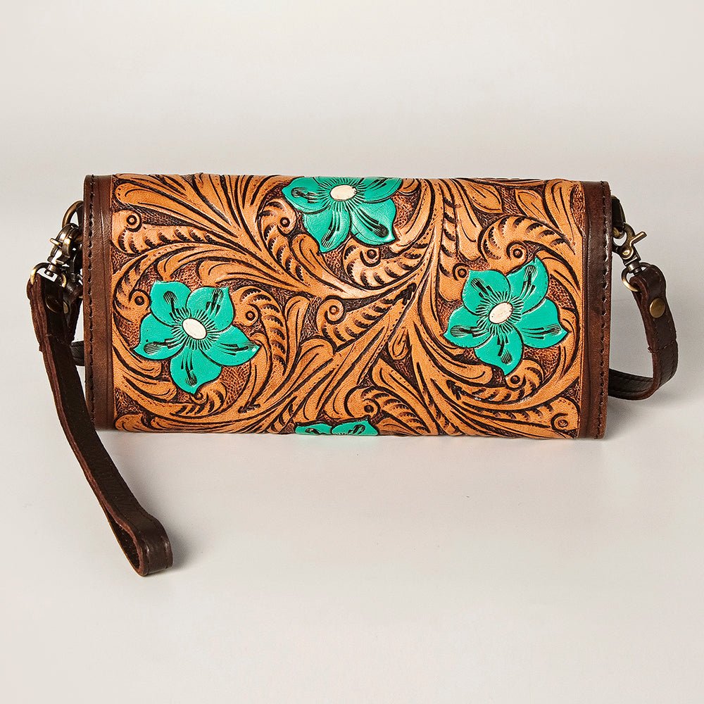 American Darling Wallet Hand Tooled Genuine Leather women bag western handbag purse