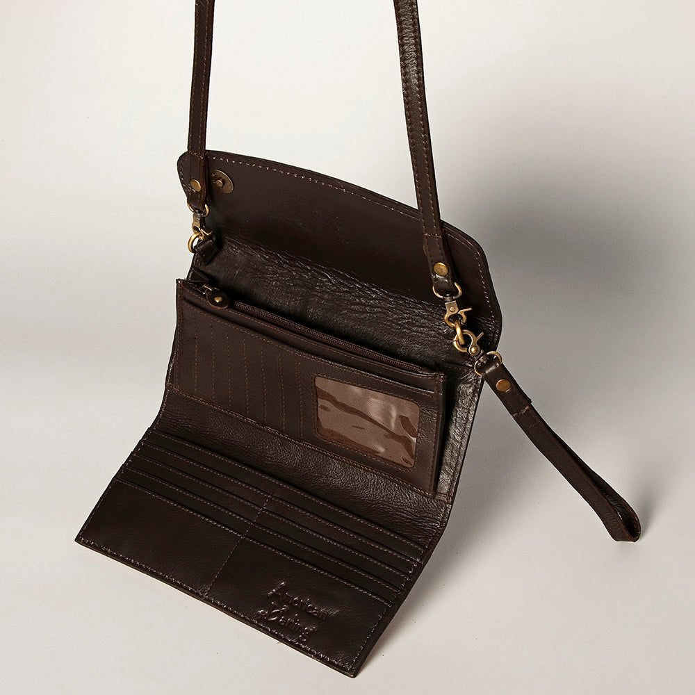 American Darling Wallet Hand Tooled Genuine Leather women bag western handbag purse