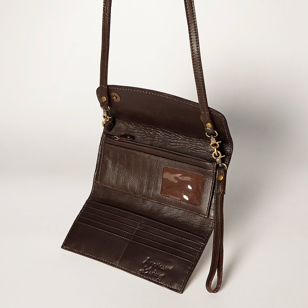 American Darling Wallet Hand Tooled Genuine Leather women bag western handbag purse