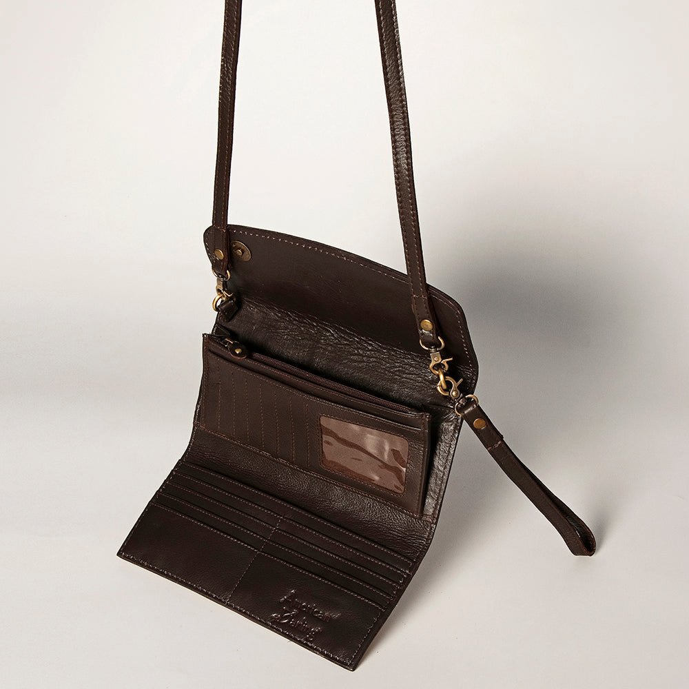 American Darling Wallet Hand Tooled Genuine Leather women bag western handbag purse