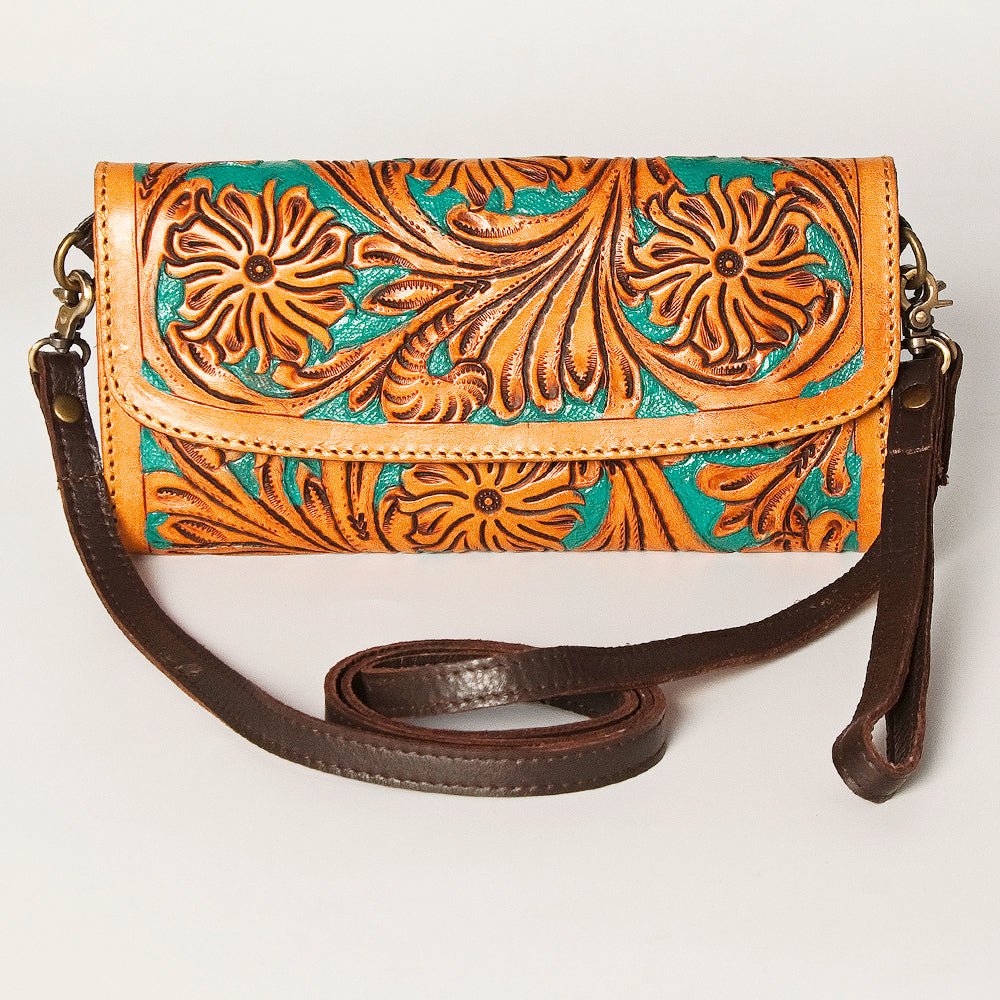 American Darling Wallet Hand Tooled Genuine Leather women bag western handbag purse