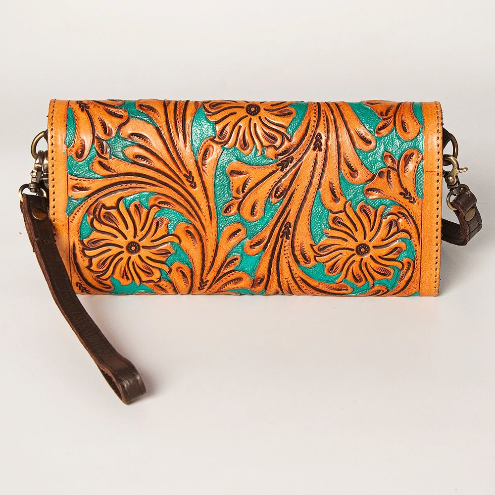 American Darling Wallet Hand Tooled Genuine Leather women bag western handbag purse