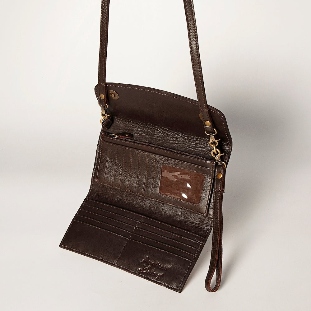 American Darling Wallet Hand Tooled Genuine Leather women bag western handbag purse