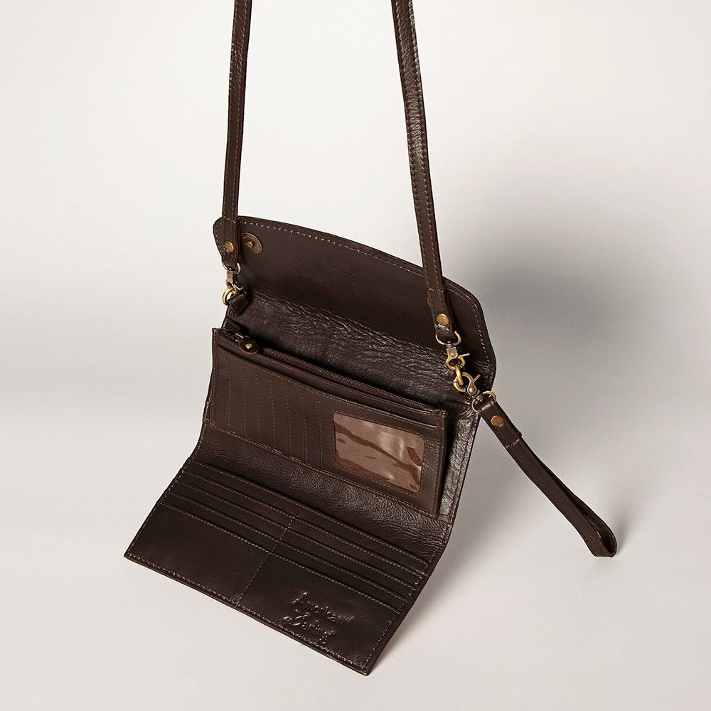 American Darling Wallet Hand Tooled Genuine Leather women bag western handbag purse