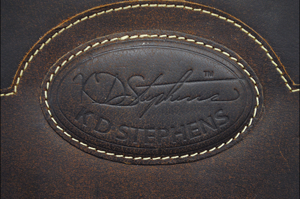 KD Stephens Rugged Leather Laptop Business Easy Access Briefcase