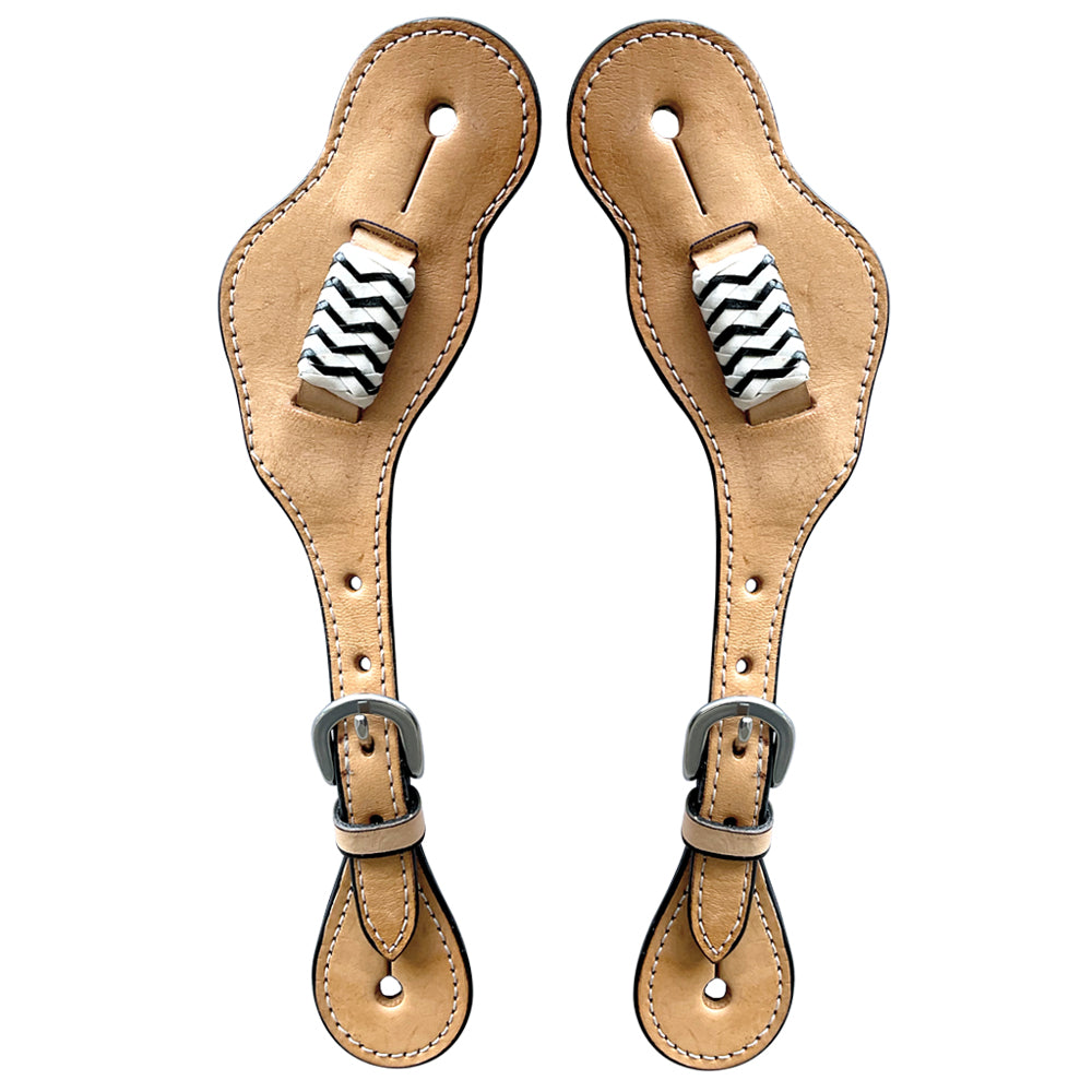 Bar H Equine Leather Spurs Straps for Adults - Western Womens Spur Straps for Horse Riding, Barrel Racing, Show, and Rodeo