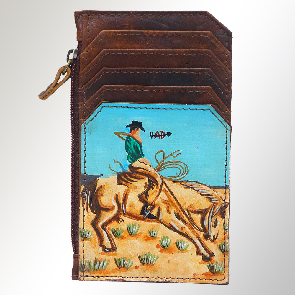American Darling ADCCM101R31 Card-Holder Genuine Leather Women Bag Western Handbag Purse