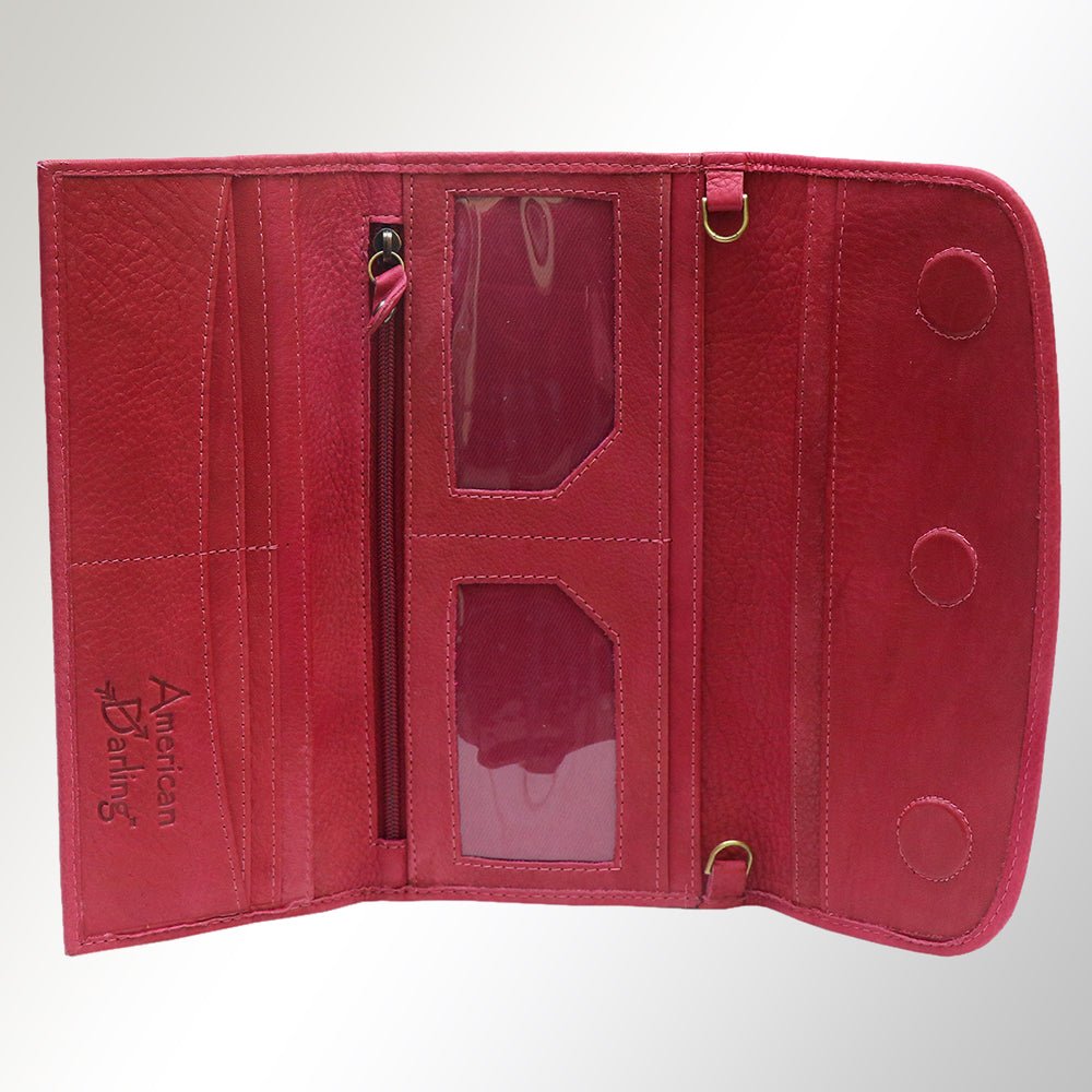 American Darling Wallet Genuine Leather Women Bag Western Handbag Purse