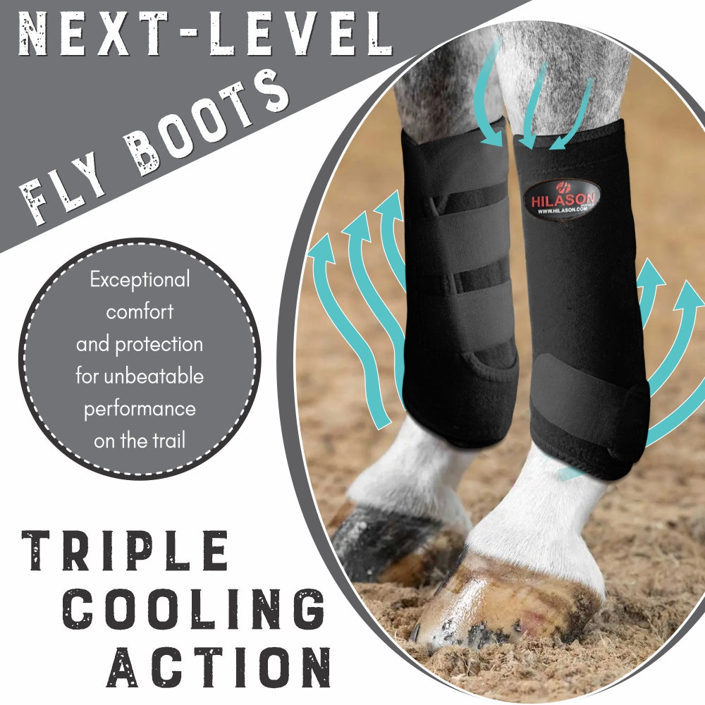 HILASON L M S Horse Front Rear Hind Leg Sport Boot 2 Pack | 4 Pack | Horse Leg Boots