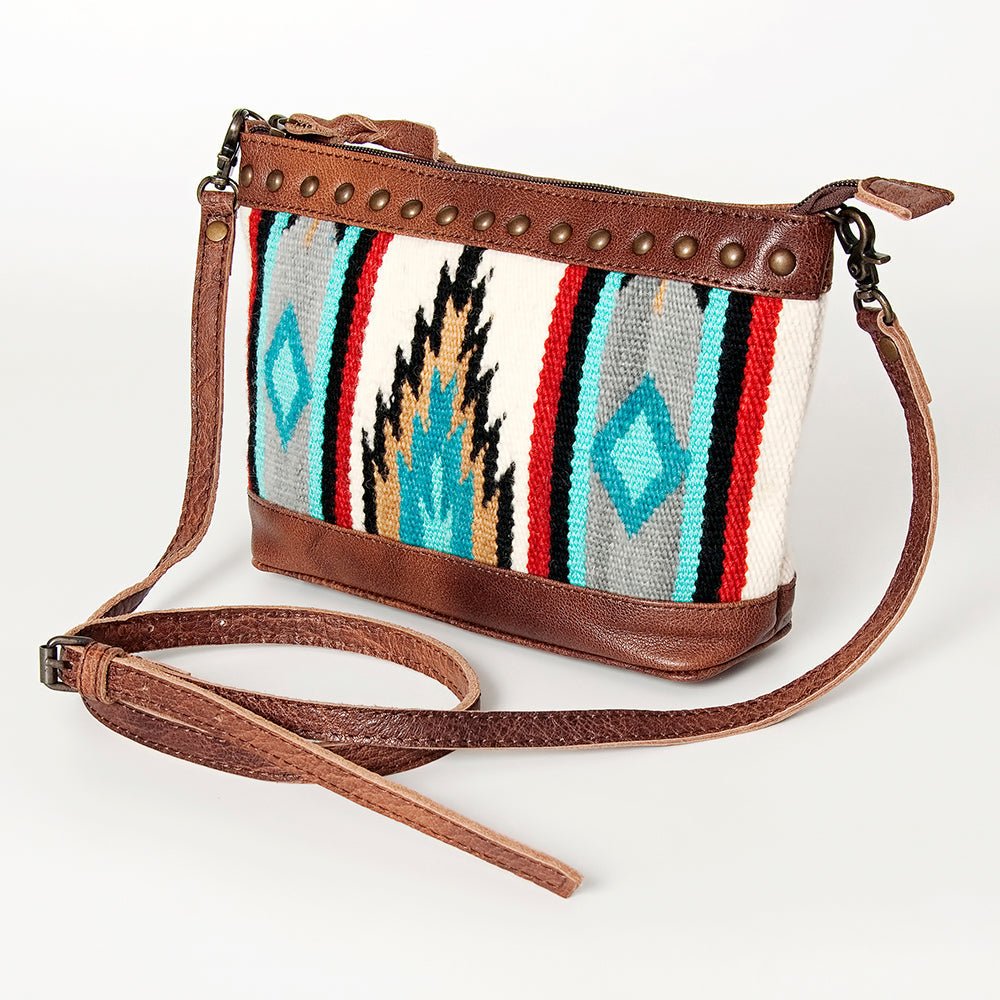 American Darling Saddle Blanket Genuine Leather Women Bag Western Handbag Purse