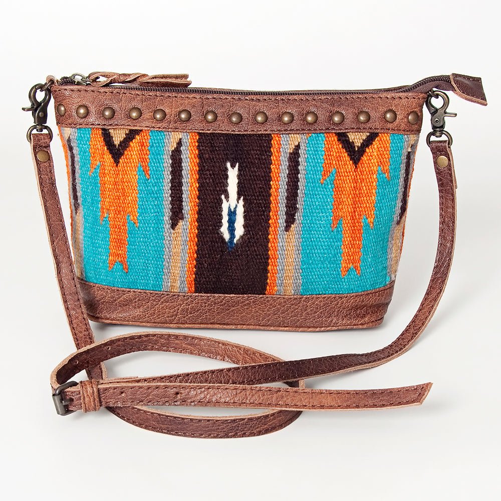 American Darling Saddle Blanket Genuine Leather Women Bag Western Handbag Purse
