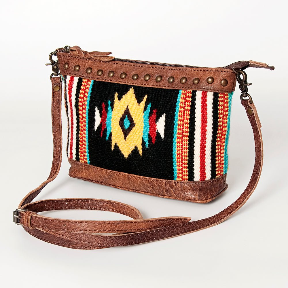 American Darling Saddle Blanket Genuine Leather Women Bag Western Handbag Purse