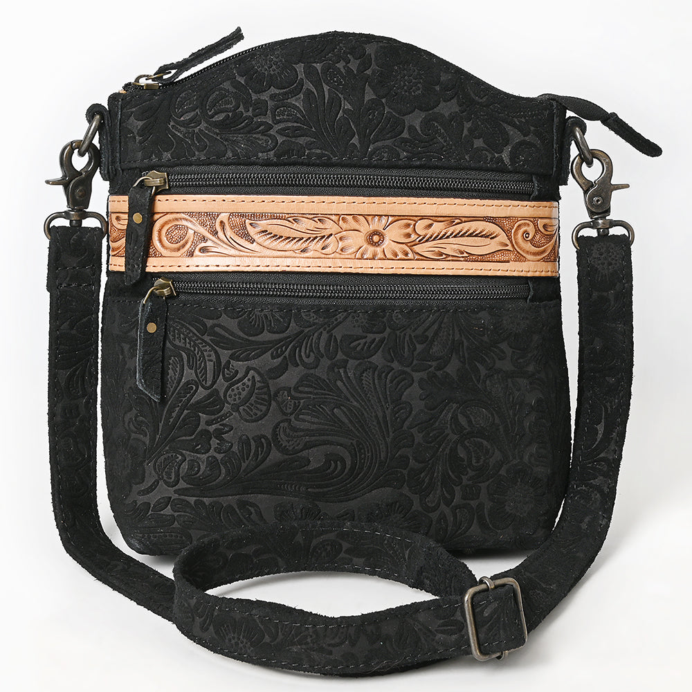 American Darling ADBG840 Crossbody Hand Tooled Embossed Genuine Leather Genuine Leather Women Bag Western Handbag Purse