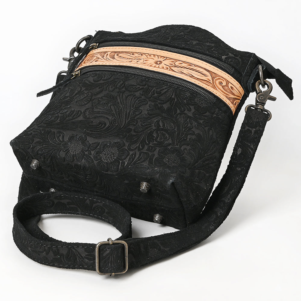 American Darling ADBG840 Crossbody Hand Tooled Embossed Genuine Leather Genuine Leather Women Bag Western Handbag Purse