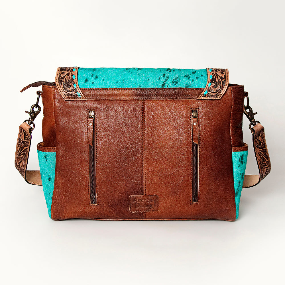 ADBG842C American Darling Hand Tooled Hair On Genuine Leather Women Bag Western Handbag Purse