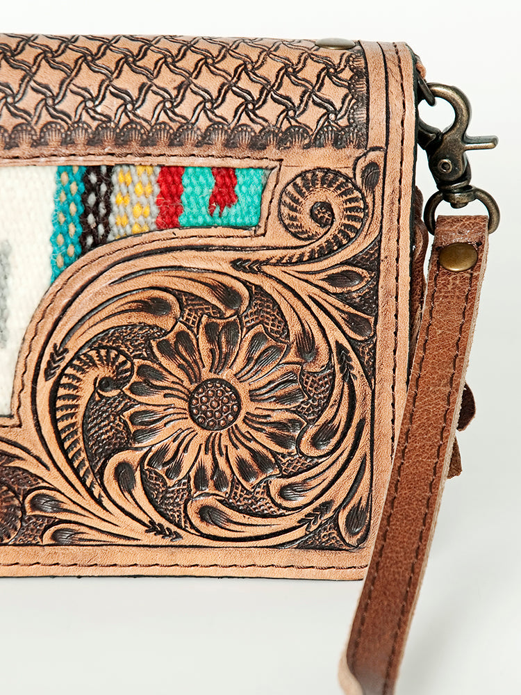 ADBG844C American Darling Hand Tooled Saddle Blanket Genuine Leather Women Bag Western Handbag Purse