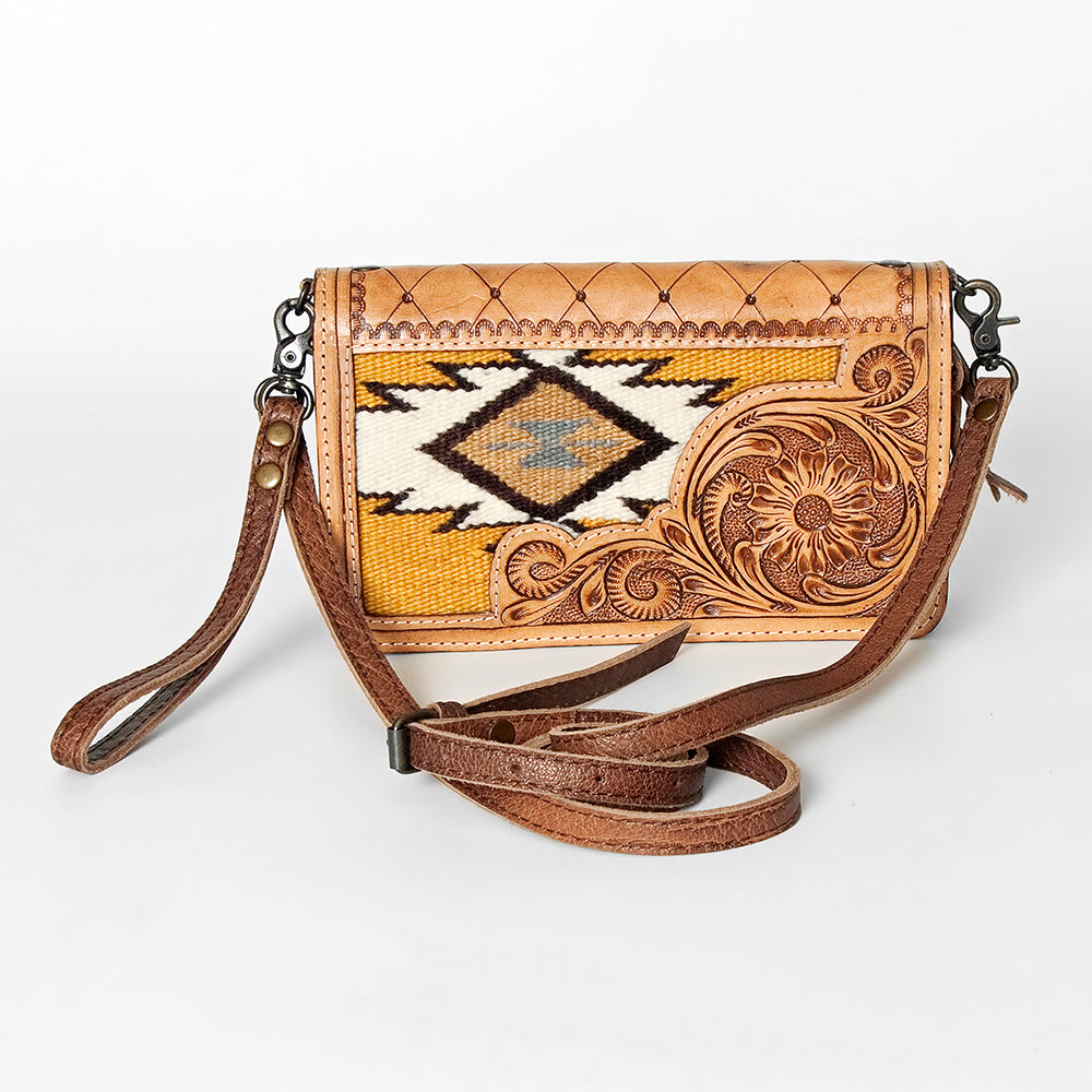 ADBG844D American Darling Hand Tooled Saddle Blanket Genuine Leather Women Bag Western Handbag Purse