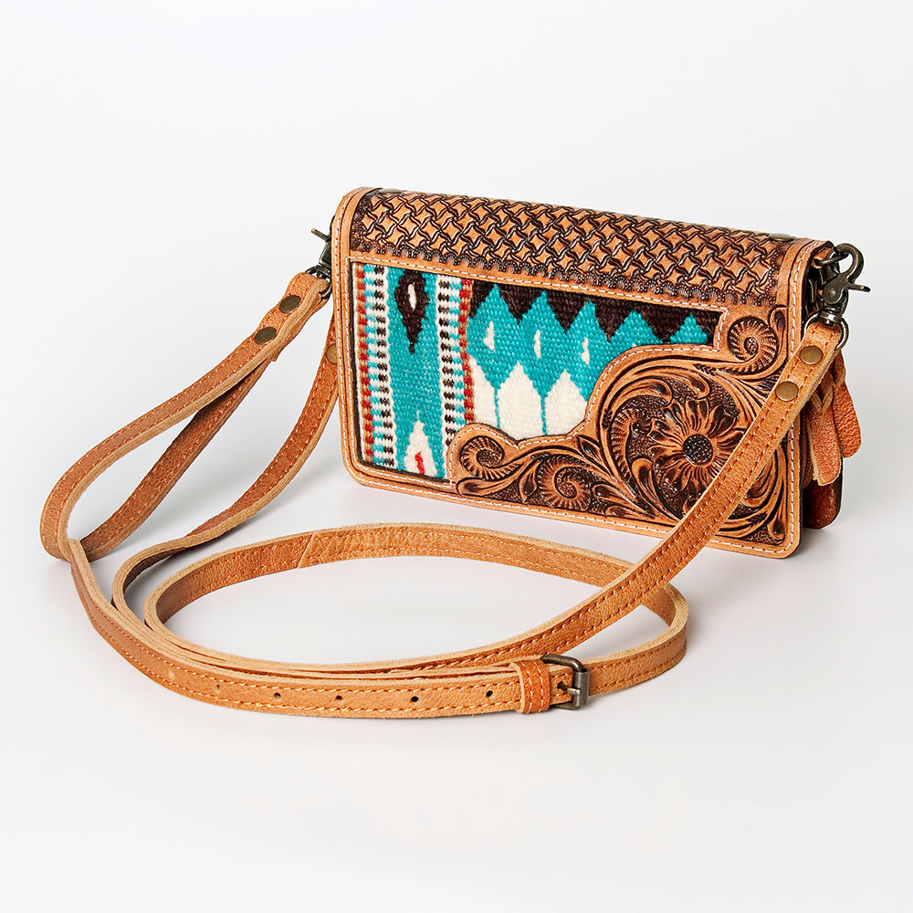 ADBG844E American Darling Hand Tooled Saddle Blanket Genuine Leather Women Bag Western Handbag Purse