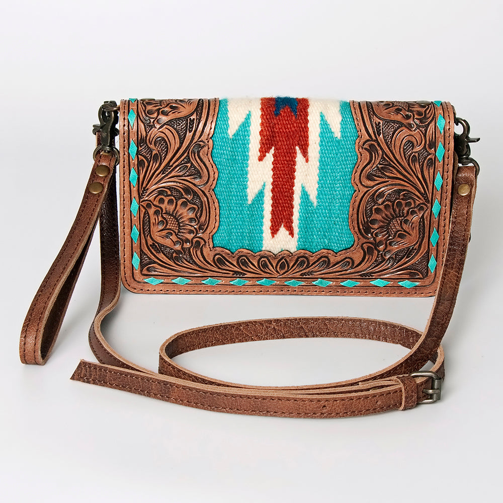 ADBG844F American Darling Hand Tooled Saddle Blanket Genuine Leather Women Bag Western Handbag Purse