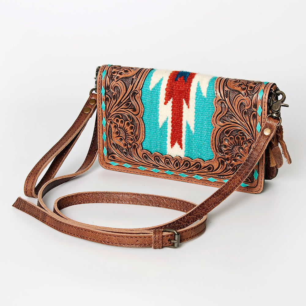 ADBG844F American Darling Hand Tooled Saddle Blanket Genuine Leather Women Bag Western Handbag Purse