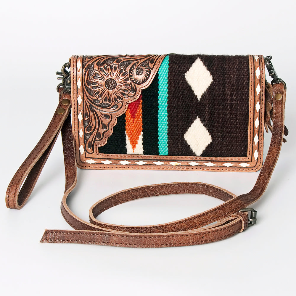 American Darling Cross Body Hand Tooled Saddle Blanket Genuine Leather Western Women Bag Handbag Purse | Crossbody for Cute