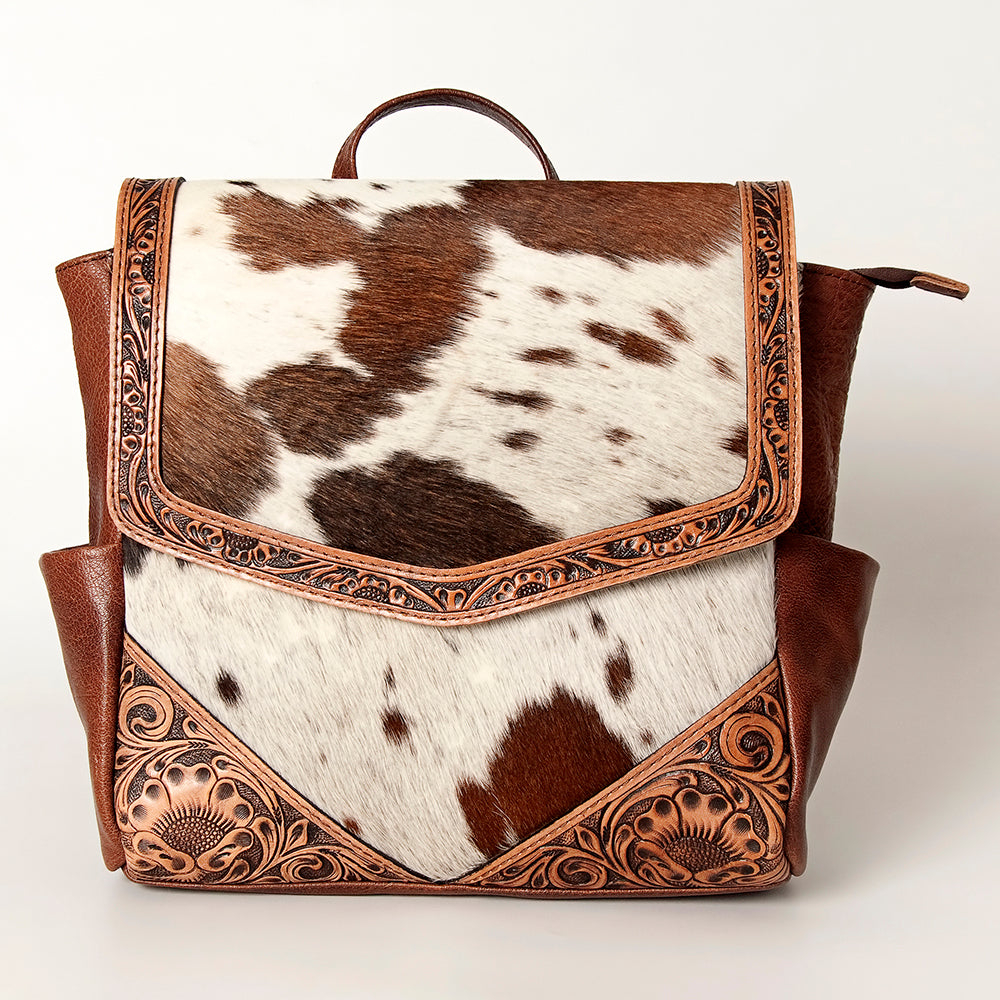 ADBG845B American Darling Hand Tooled Hair On Genuine Leather Women Bag Western Handbag Purse