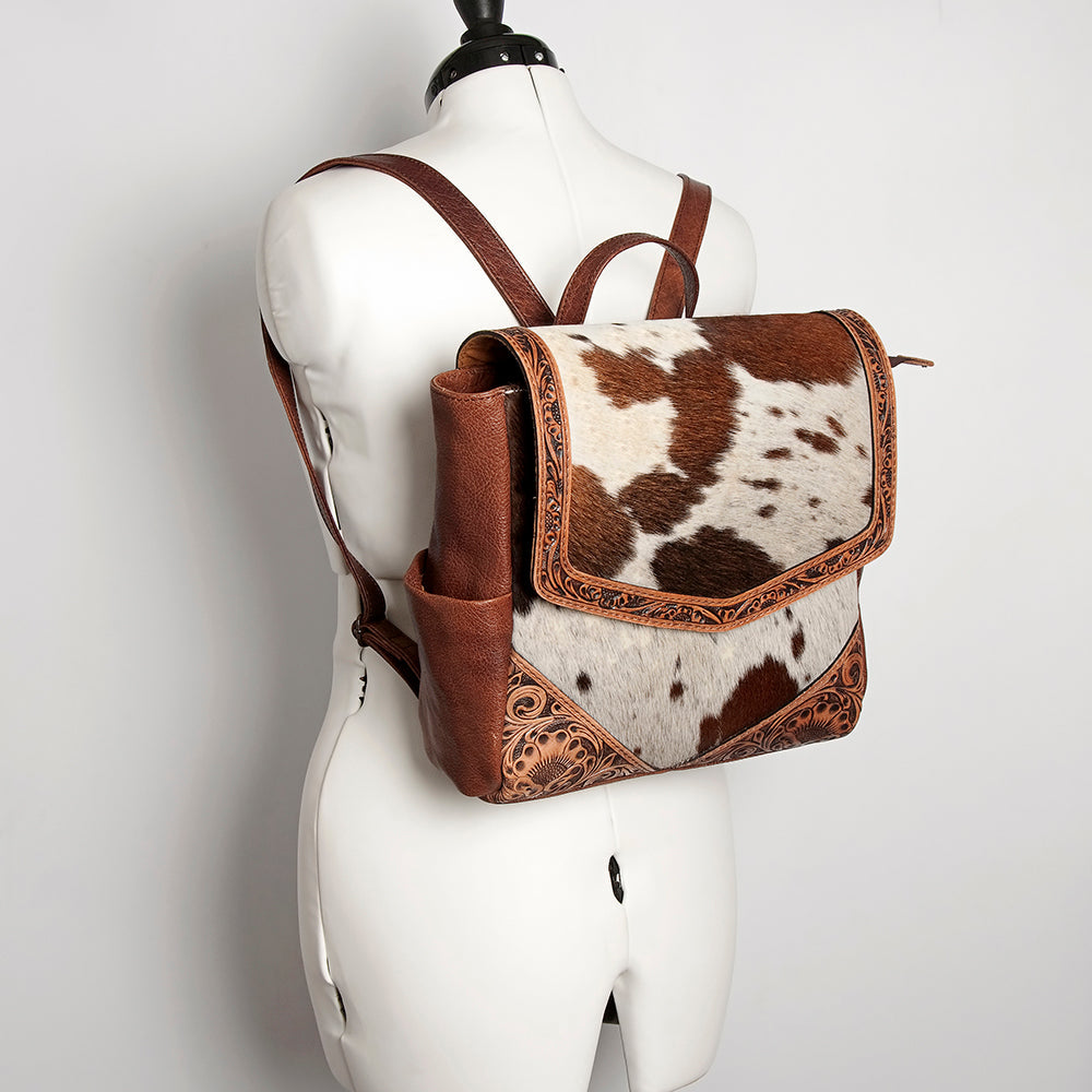 ADBG845B American Darling Hand Tooled Hair On Genuine Leather Women Bag Western Handbag Purse
