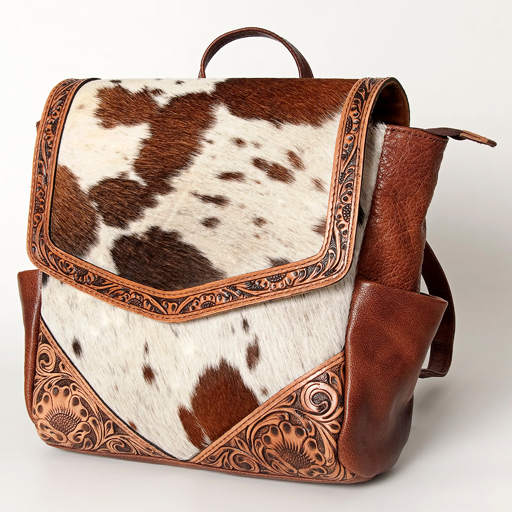 ADBG845B American Darling Hand Tooled Hair On Genuine Leather Women Bag Western Handbag Purse