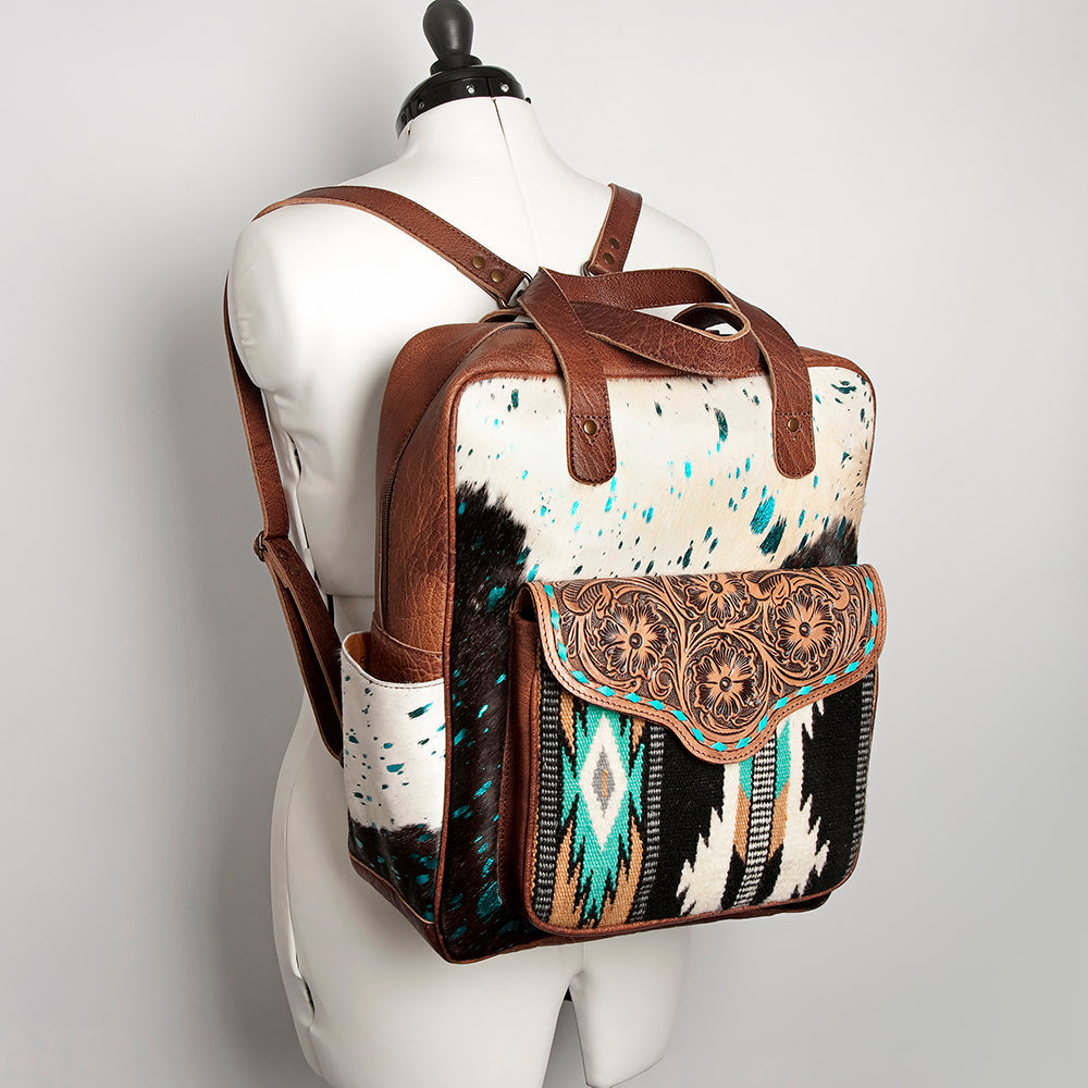 ADBG849B American Darling Saddle Blanket Hair On Genuine Leather Women Bag Western Handbag Purse