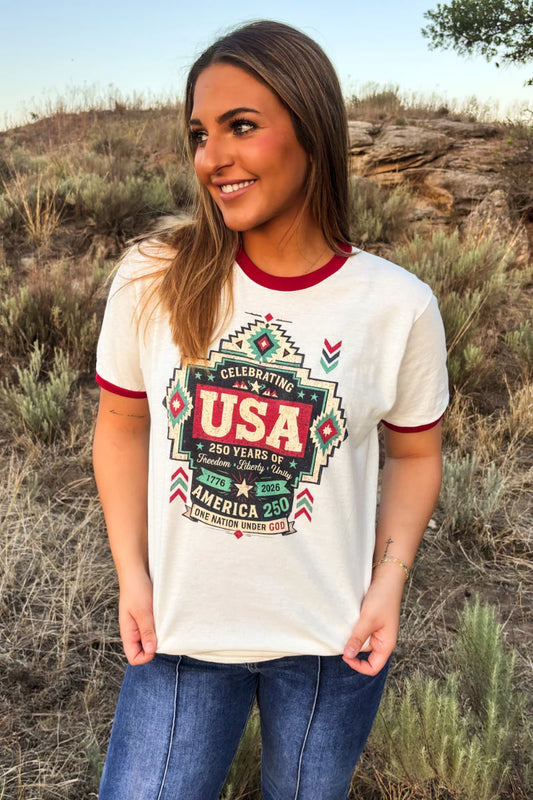 One Nation Ringler Tee
