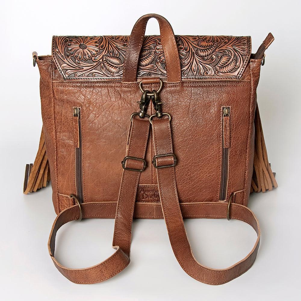 ADBG852D American Darling Hand Tooled Saddle Blanket Hair On Genuine Leather Women Bag Western Handbag Purse