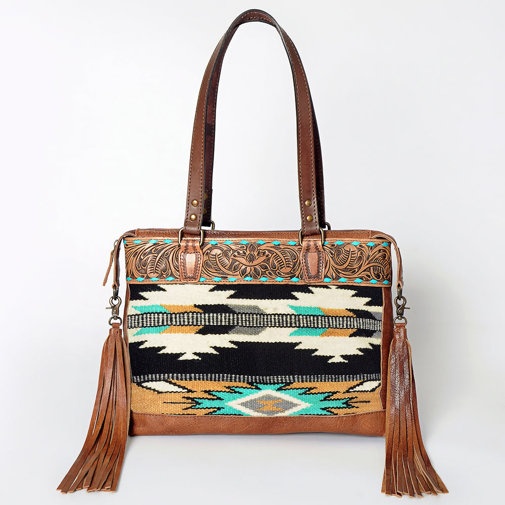 ADBG855C American Darling Hand Tooled Saddle Blanket Genuine Leather Women Bag Western Handbag Purse