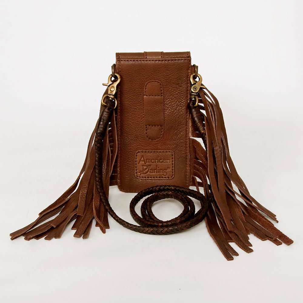 American Darling Cell Phone Holder Hair On Genuine Leather women bag western handbag purse