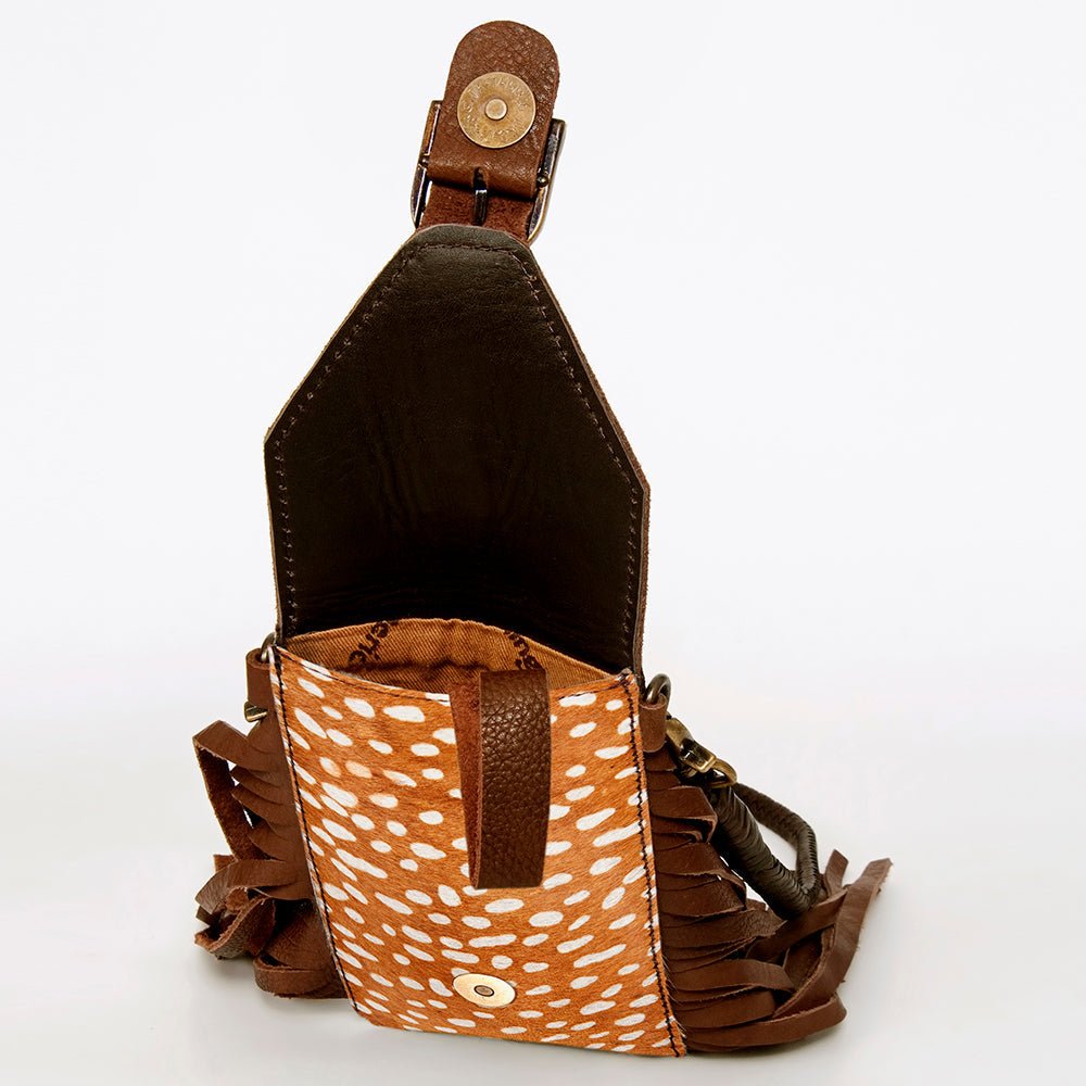 American Darling Cell Phone Holder Hair On Genuine Leather women bag western handbag purse