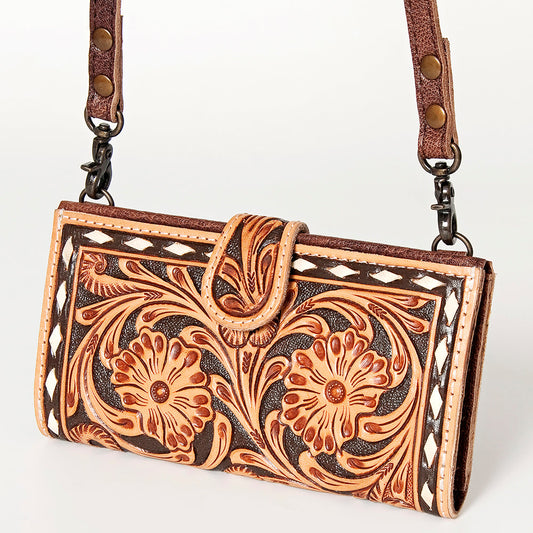 American Darling Small Crossbody Hand Tooled Genuine Leather Western Women Bag Handbag Purse |