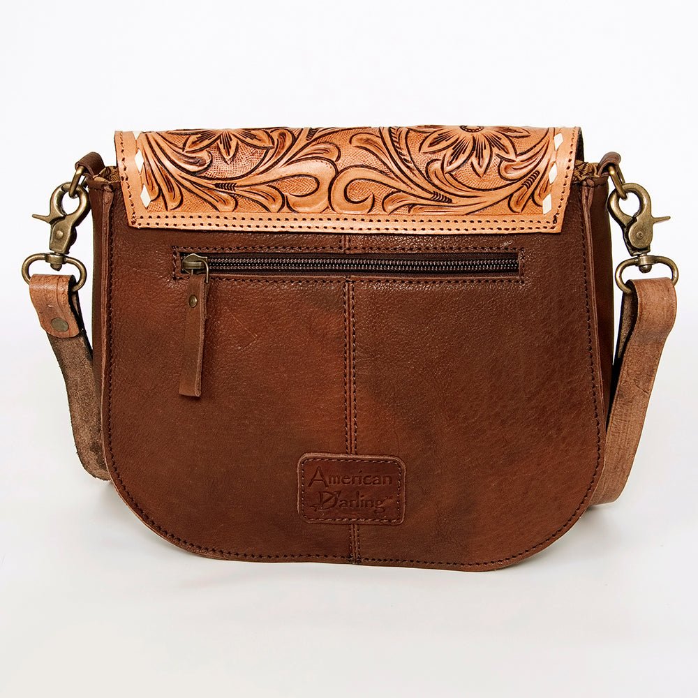 American Darling Messenger Hand Tooled Hair On Genuine Leather women bag western handbag purse