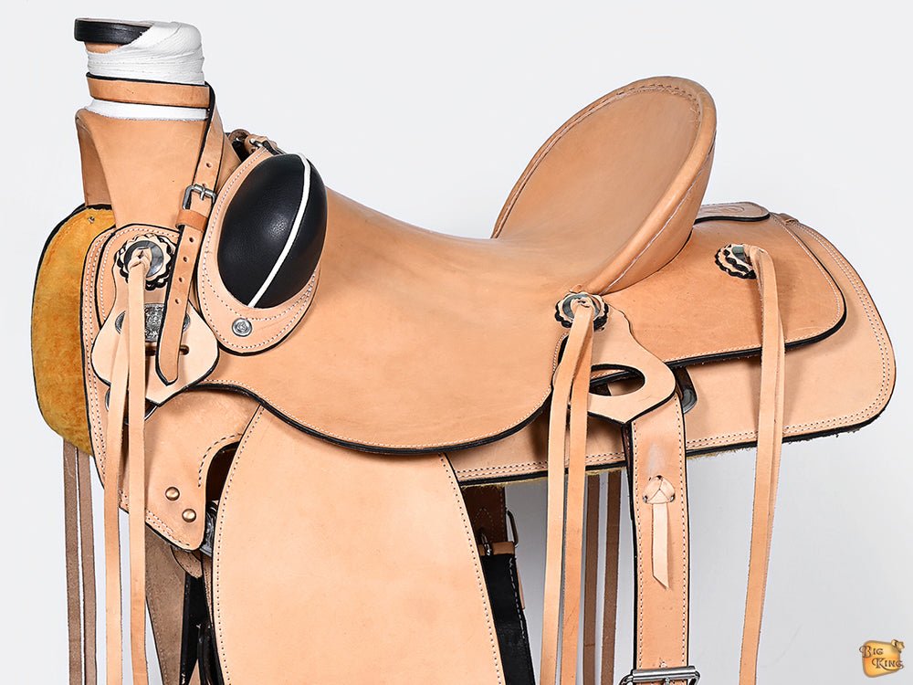 Western Horse Saddle American Leather Wade Ranch Roping Tan Hilason