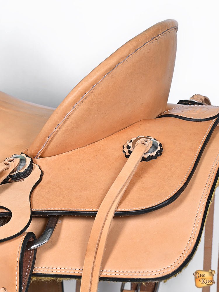 Western Horse Saddle American Leather Wade Ranch Roping Tan Hilason