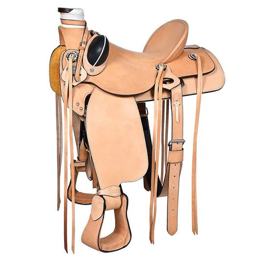Western Horse Saddle American Leather Wade Ranch Roping Tan Hilason