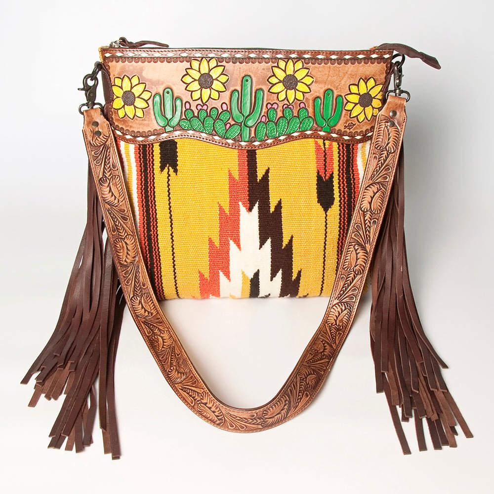 American Darling Cross Body I Hand Tooled Hair-On Genuine Leather Women Bag Western Handbag Purse