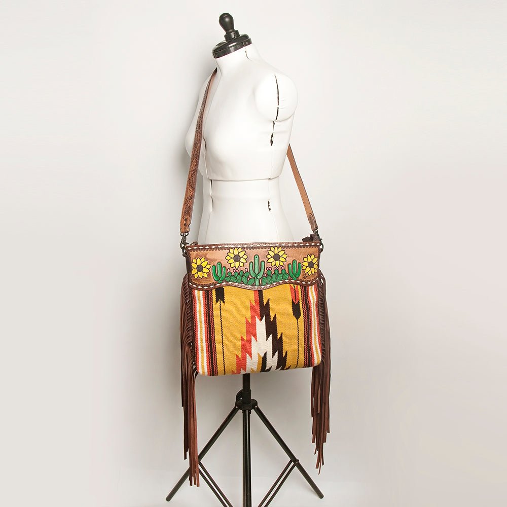 American Darling Cross Body I Hand Tooled Hair-On Genuine Leather Women Bag Western Handbag Purse