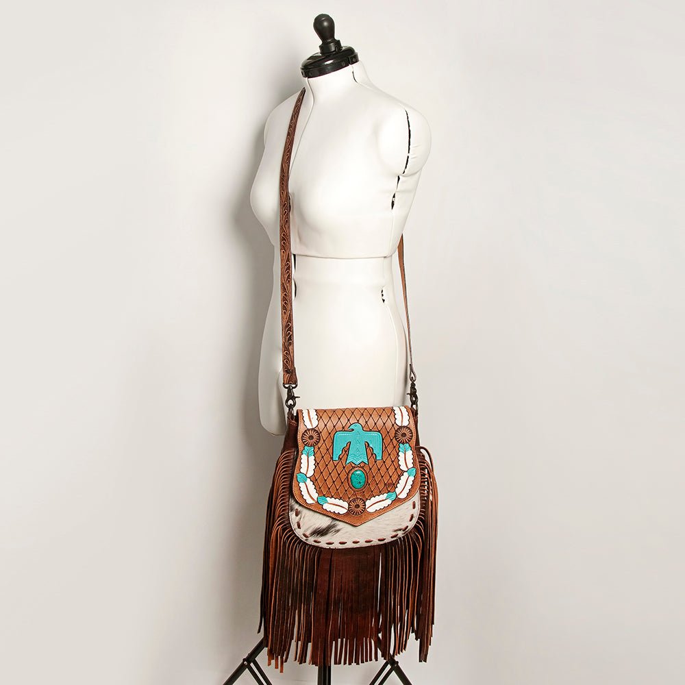 American Darling Messenger Hand Tooled Genuine Leather women bag western handbag purse