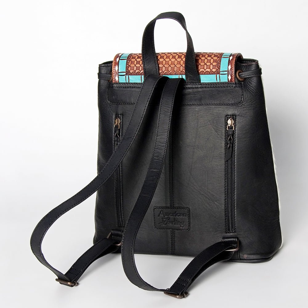 American Darling Hand Tooled Hair On Genuine Leather Women Bag Western Handbag Purse