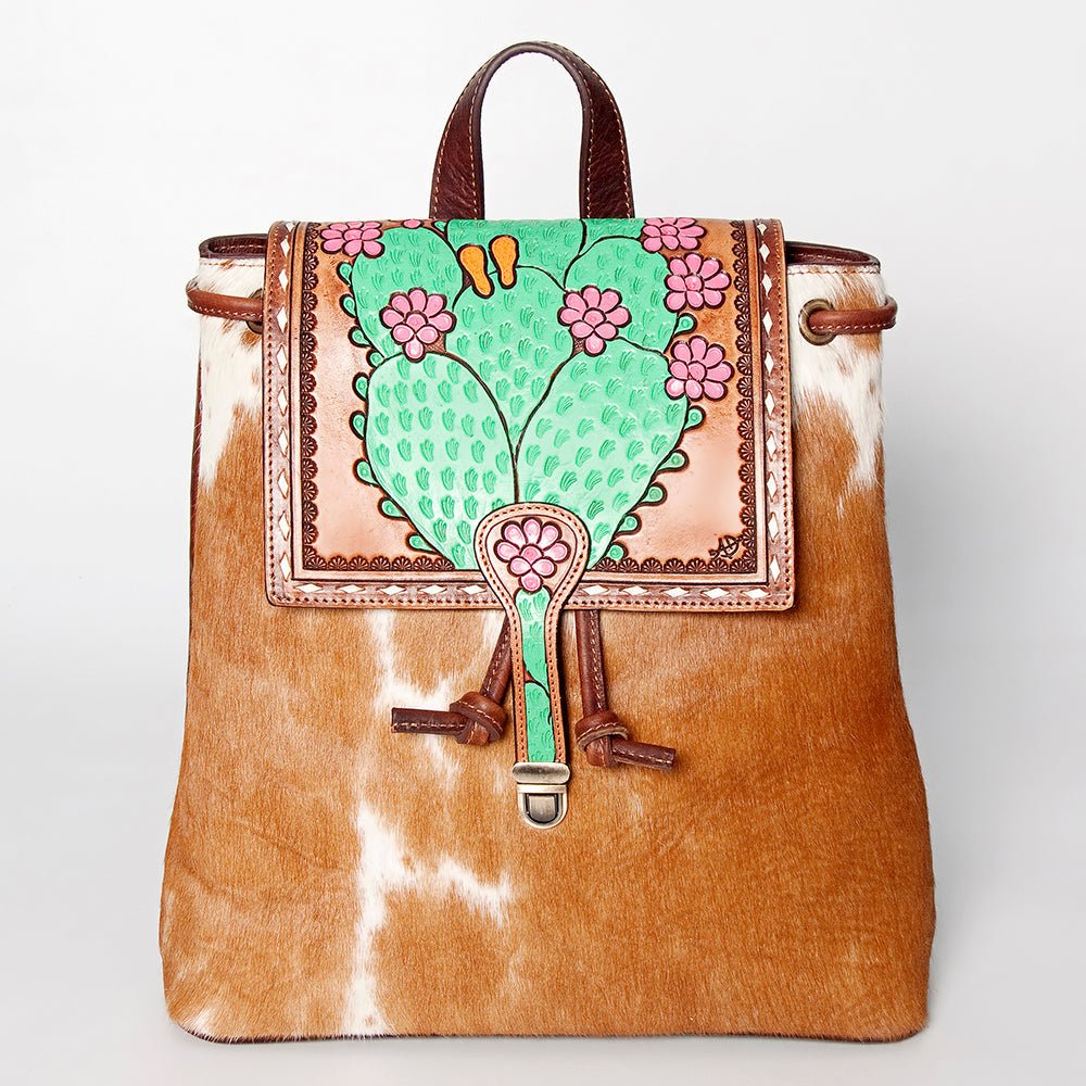 American Darling Hand Tooled Hair On Genuine Leather Women Bag Western Handbag Purse