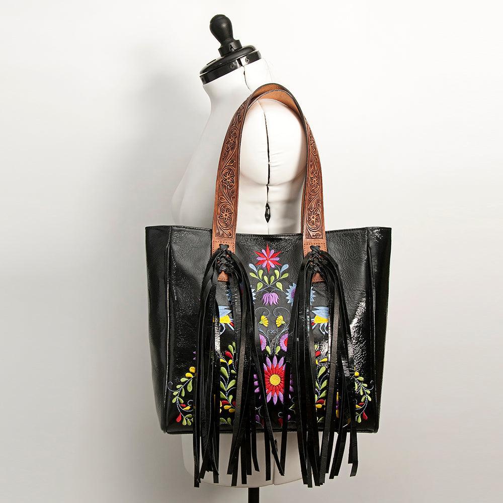 American Darling ADBGZ627 Tote Hand Tooled Genuine Leather Women Bag Western Handbag Purse