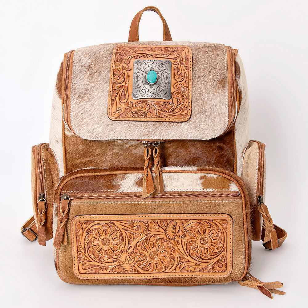 ADBG860B American Darling Hand Tooled Hair On Genuine Leather Women Bag Western Handbag Purse