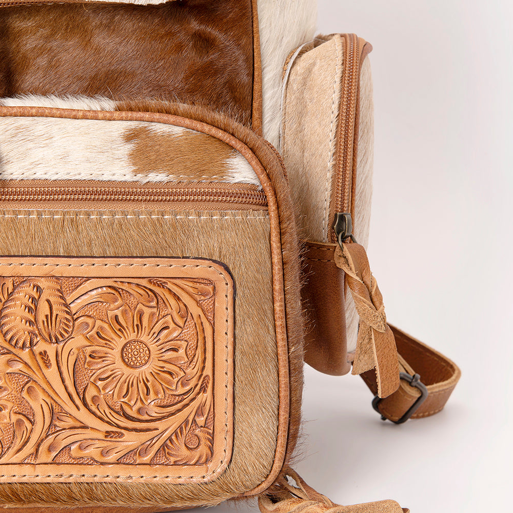 ADBG860B American Darling Hand Tooled Hair On Genuine Leather Women Bag Western Handbag Purse