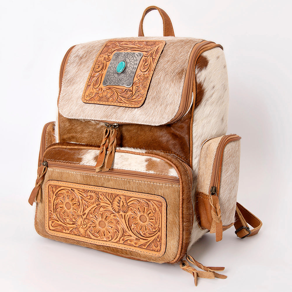 ADBG860B American Darling Hand Tooled Hair On Genuine Leather Women Bag Western Handbag Purse